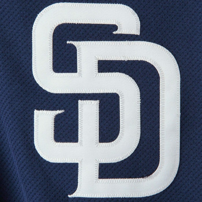 San Diego Padres Majestic Authentic Collection On-Field 3/4-Sleeve Batting Practice Jersey - Navy/White