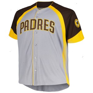 San Diego Padres Profile Big & Tall Colorblock Team Fashion Jersey - Gray