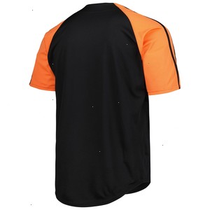 San Francisco Giants Stitches Button-Down Raglan Fashion Jersey - Black