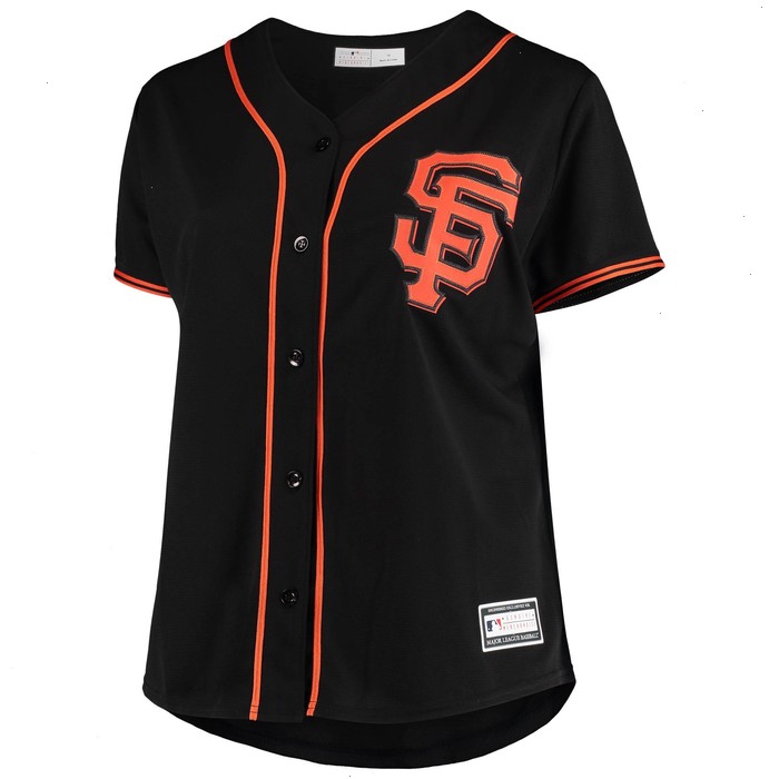 San Francisco Giants Women's Plus Size Sanitized Replica Team Jersey - Black