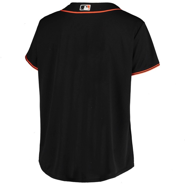 San Francisco Giants Women's Plus Size Sanitized Replica Team Jersey - Black