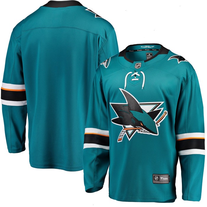 San Jose Sharks Fanatics Branded Breakaway Home Jersey - Teal