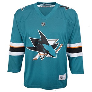 San Jose Sharks Youth Home Replica Blank Jersey - Teal