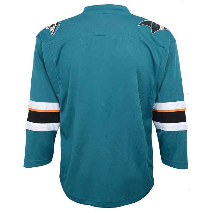 San Jose Sharks Youth Home Replica Blank Jersey - Teal