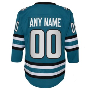 San Jose Sharks Youth Premier Custom Jersey - Teal