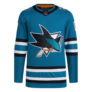 San Jose Sharks adidas Home Primegreen Authentic Pro Custom Jersey - Teal