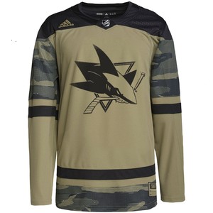 San Jose Sharks adidas Military Appreciation Team Authentic Custom Practice Jersey - Camo V1