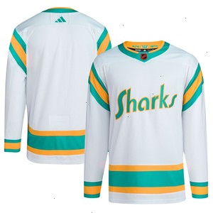 San Jose Sharks adidas Reverse Retro 2.0 Authentic Blank Jersey - White