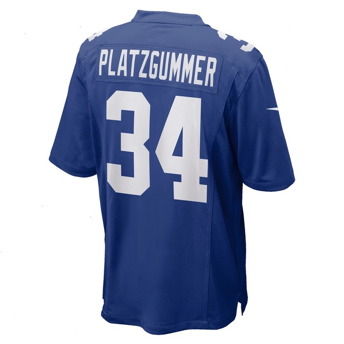 Sandro Platzgummer New York Giants Nike Game Player Jersey - Royal