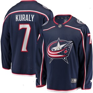 Sean Kuraly Columbus Blue Jackets Fanatics Branded Home Breakaway Player Jersey - Navy