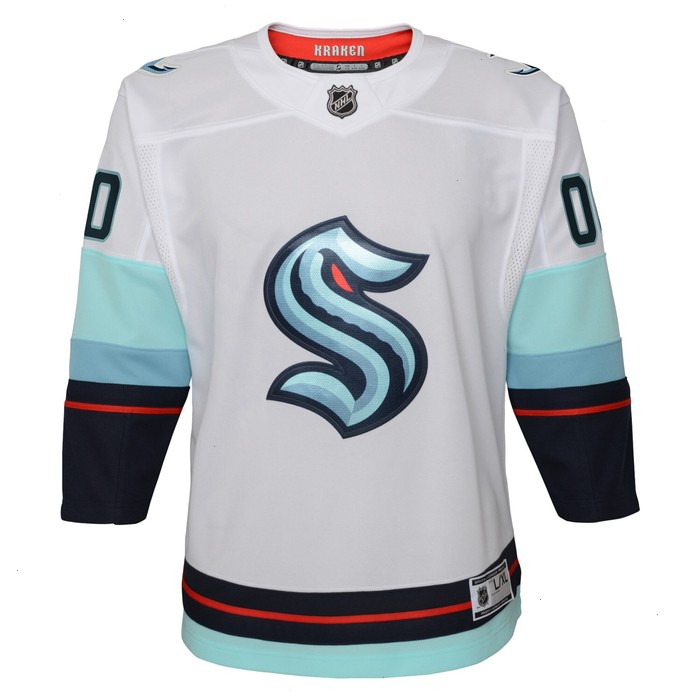 Seattle Kraken Youth Away Premier Custom Jersey - White