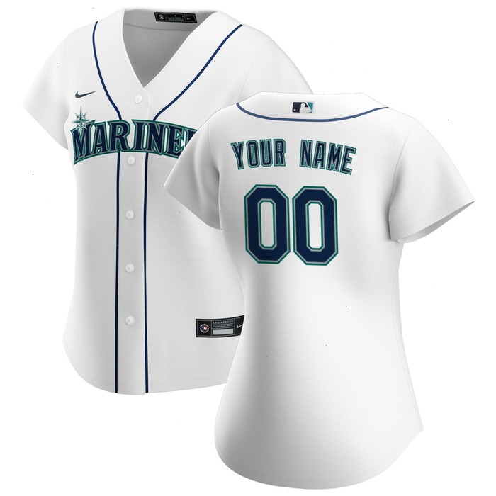 Seattle Mariners Nike Women's Home Replica Custom Jersey - White