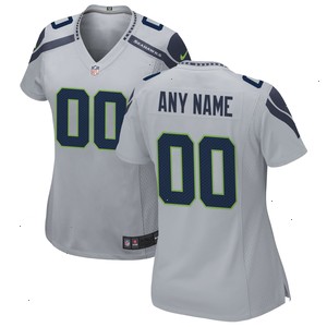 Seattle Seahawks Nike Women's Alternate Custom Game Jersey - Gray