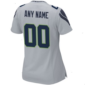 Seattle Seahawks Nike Women's Alternate Custom Game Jersey - Gray