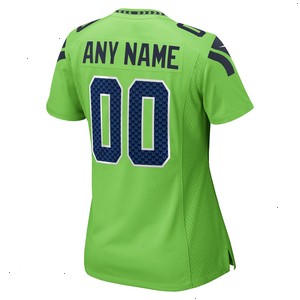 Seattle Seahawks Nike Women's Alternate Custom Game Jersey - Neon Green