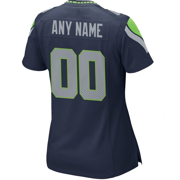 Seattle Seahawks Nike Women's Custom Game Jersey - College Navy