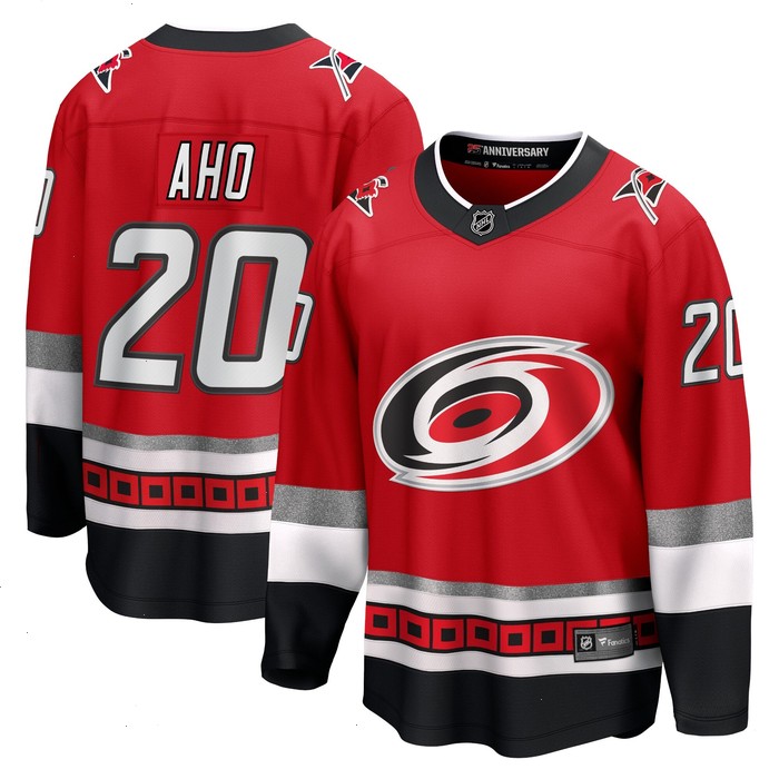 Sebastian Aho Carolina Hurricanes Fanatics Branded 25th Anniversary Premier Breakaway Player Jersey - Red