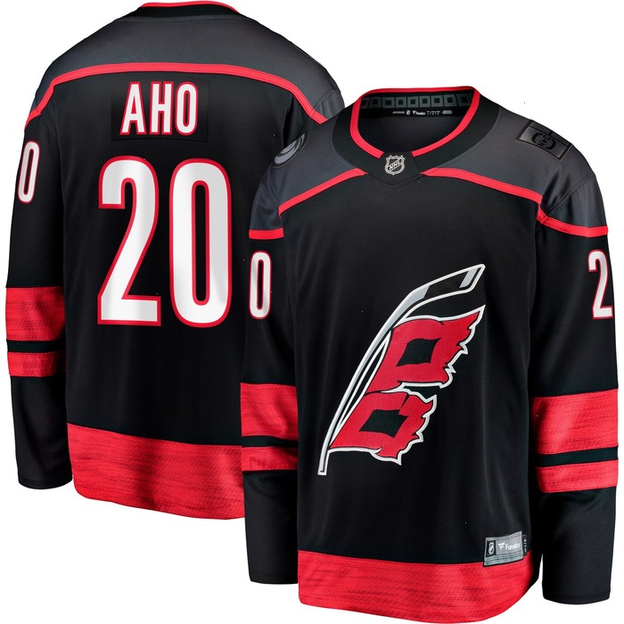 Sebastian Aho Carolina Hurricanes Fanatics Branded Home Premier Breakaway Player Jersey - Black