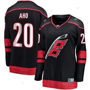 Sebastian Aho Carolina Hurricanes Fanatics Branded Women's Home Premier Breakaway Jersey - Black