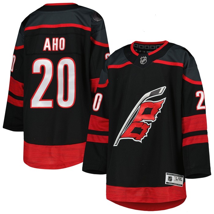 Sebastian Aho Carolina Hurricanes Youth Home Premier Player Jersey - Black