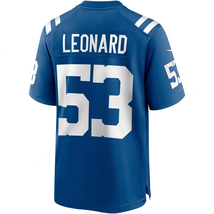 Shaquille Leonard Indianapolis Colts Nike Game Player Jersey - Royal