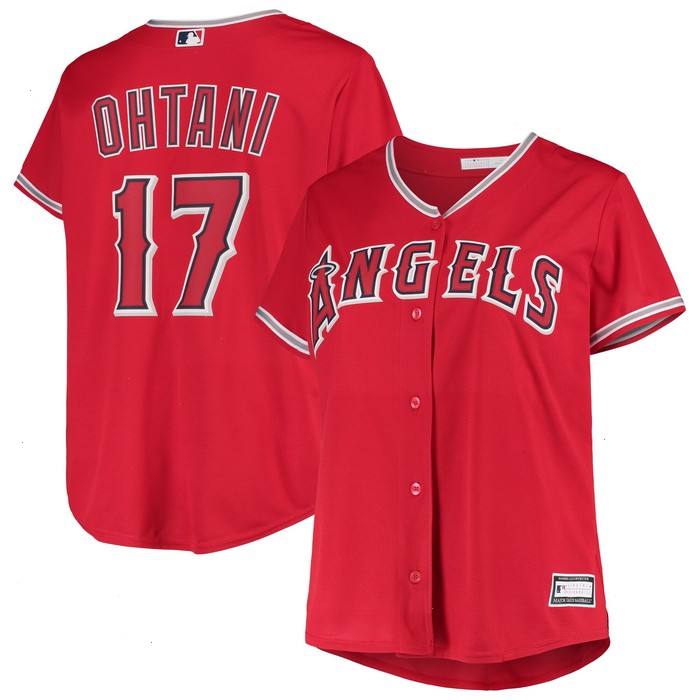 Shohei Ohtani Los Angeles Angels Women's Plus Size Replica Player Jersey - Red