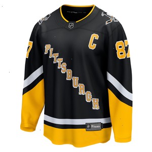 Sidney Crosby Pittsburgh Penguins Fanatics Branded 2021/22 Alternate Premier Breakaway Player Jersey - Black