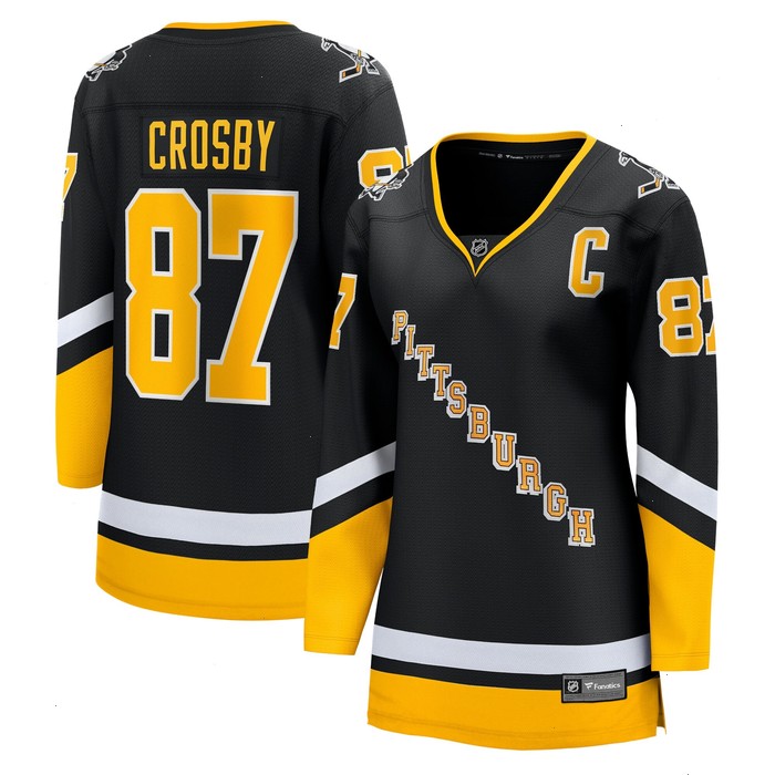 Sidney Crosby Pittsburgh Penguins Fanatics Branded Women's 2021/22 Alternate Premier Breakaway Player Jersey - Black