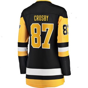 Sidney Crosby Pittsburgh Penguins Fanatics Branded Women's Captain Patch Home Breakaway Jersey - Black