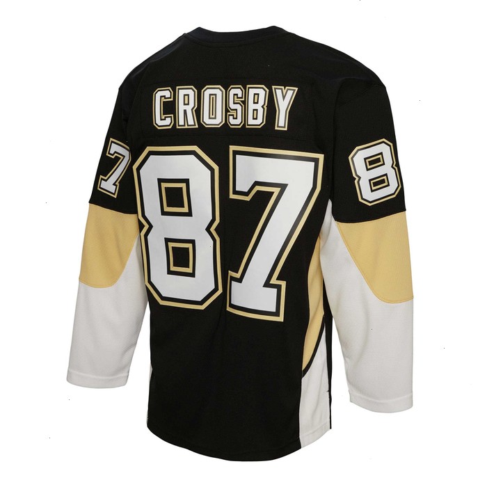 Sidney Crosby Pittsburgh Penguins Mitchell & Ness Big & Tall 2008 Captain Patch Blue Line Player Jersey - Black