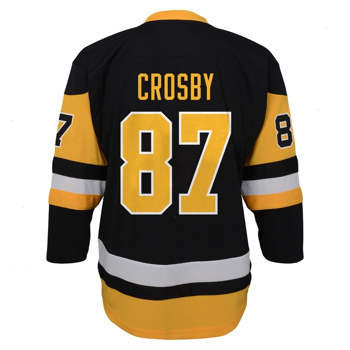 Sidney Crosby Pittsburgh Penguins Youth Captain Patch Home Replica Player Jersey - Black