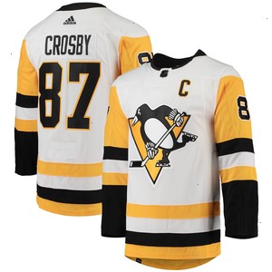 Sidney Crosby Pittsburgh Penguins adidas Away Primegreen Authentic Pro Player Jersey - White