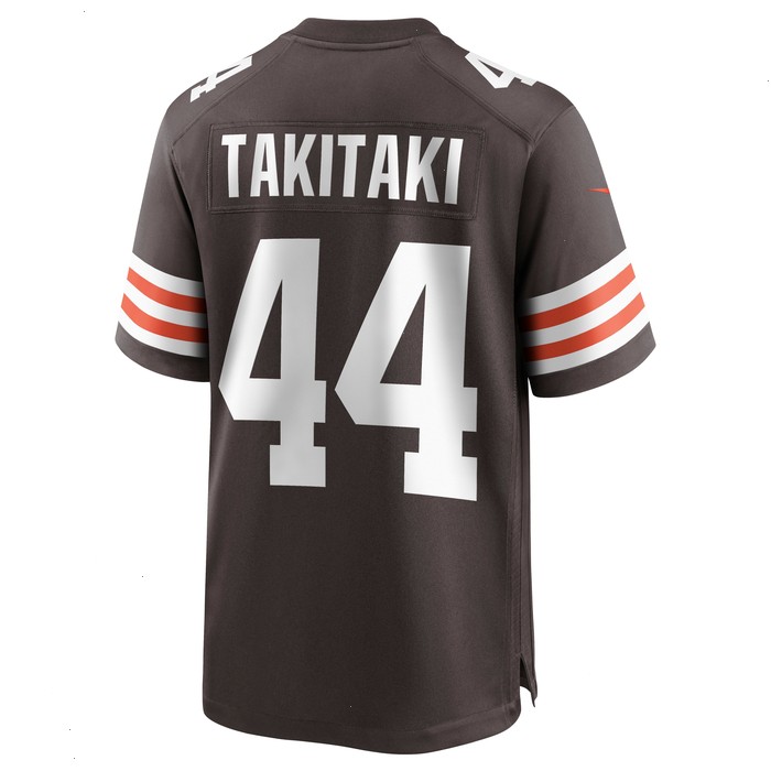 Sione Takitaki Cleveland Browns Nike Game Jersey - Brown