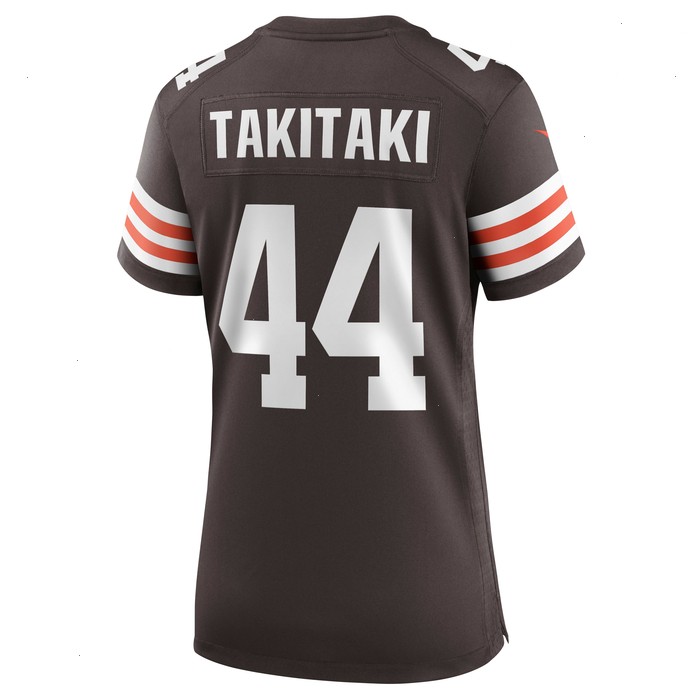 Sione Takitaki Cleveland Browns Nike Women's Game Jersey - Brown