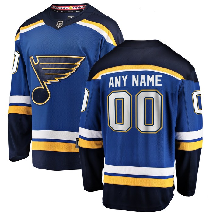 St. Louis Blues Fanatics Branded Home Breakaway Custom Jersey - Blue