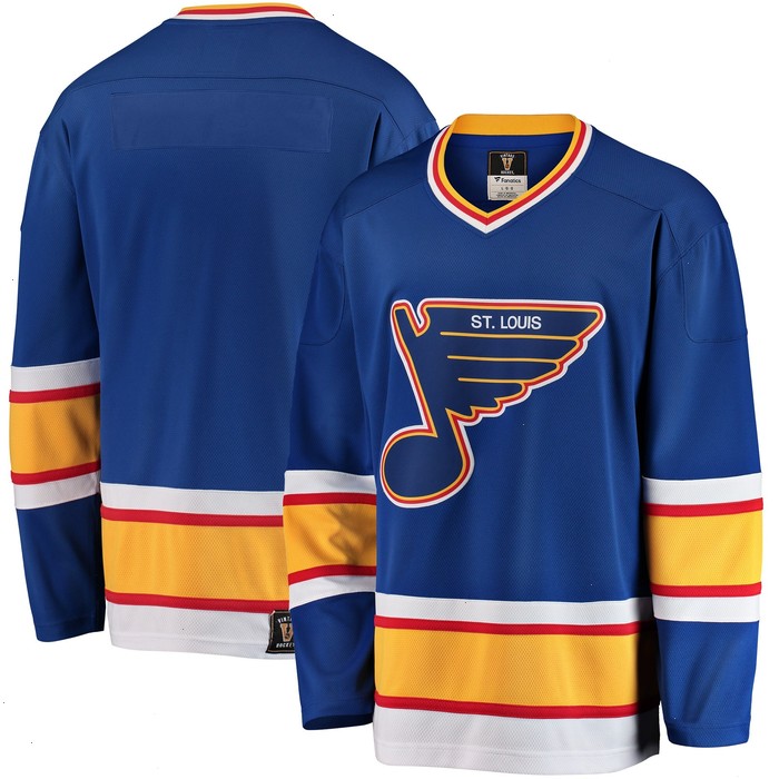 St. Louis Blues Fanatics Branded Premier Breakaway Heritage Blank Jersey - Blue