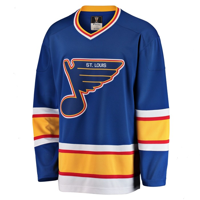 St. Louis Blues Fanatics Branded Premier Breakaway Heritage Blank Jersey - Blue