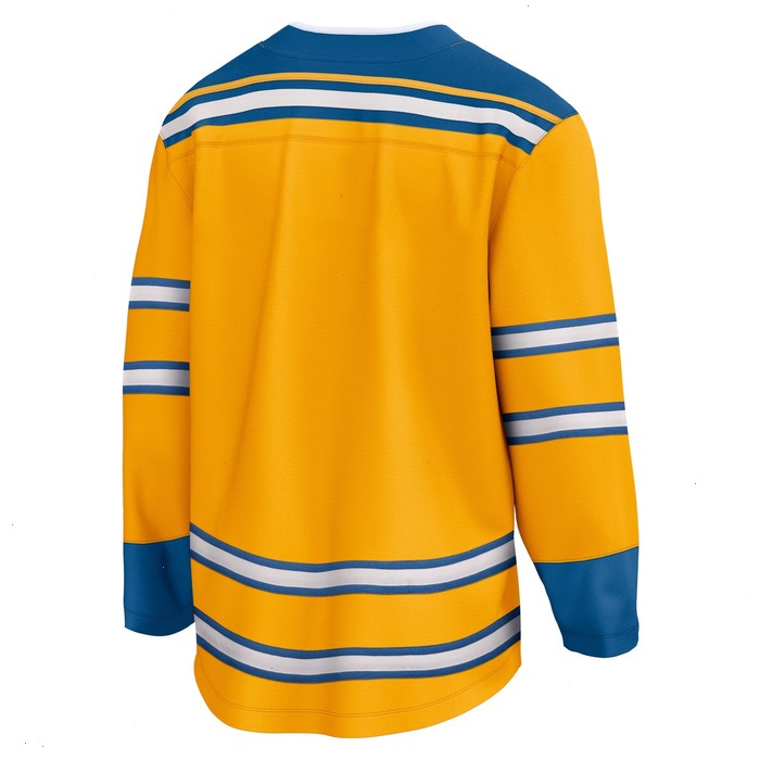 St. Louis Blues Fanatics Branded Special Edition 2.0 Breakaway Blank Jersey - Yellow