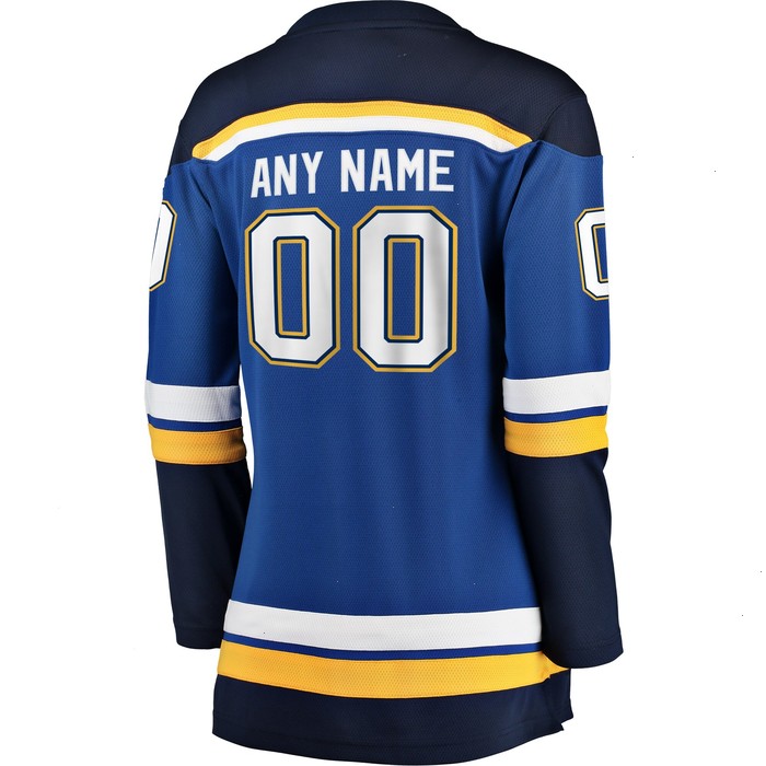 St. Louis Blues Fanatics Branded Women's Home Breakaway Custom Jersey - Blue