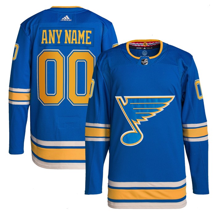 St. Louis Blues adidas Alternate Authentic Pro Custom Jersey - Blue