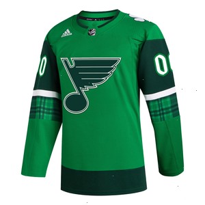 St. Louis Blues adidas St. Patrick's Day Authentic Custom Jersey - Kelly Green