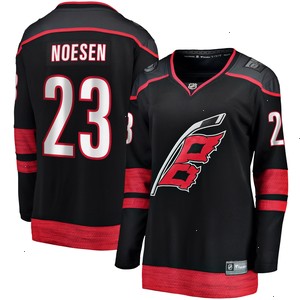 Stefan Noesen Carolina Hurricanes Fanatics Branded Women's Home Breakaway Player Jersey - Black