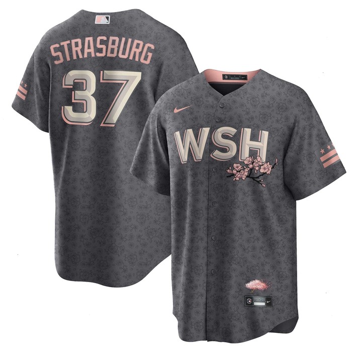 Stephen Strasburg Washington Nationals Nike City Connect Replica Player Jersey - Gray