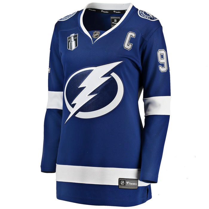 Steven Stamkos Tampa Bay Lightning Fanatics Branded Women's Home 2022 Stanley Cup Final Breakaway Player Jersey - Blue