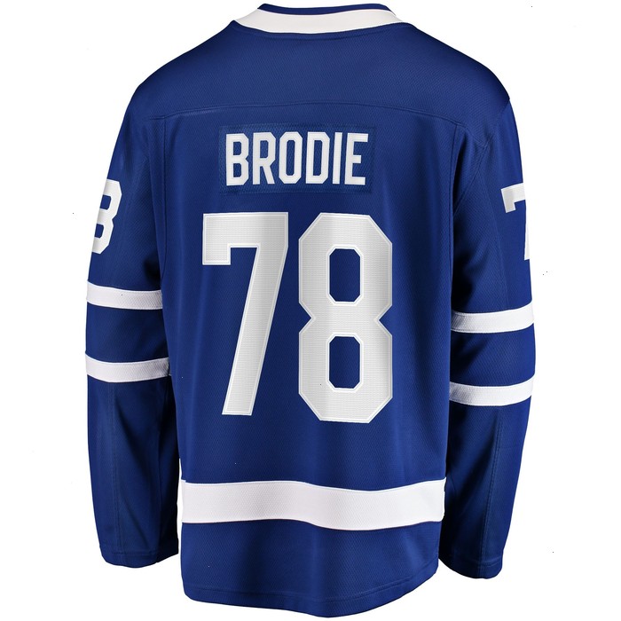 TJ Brodie Toronto Maple Leafs Fanatics Branded Home Breakaway Player Jersey - Blue