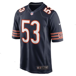 TJ Edwards Chicago Bears Nike Game Player Jersey - Navy