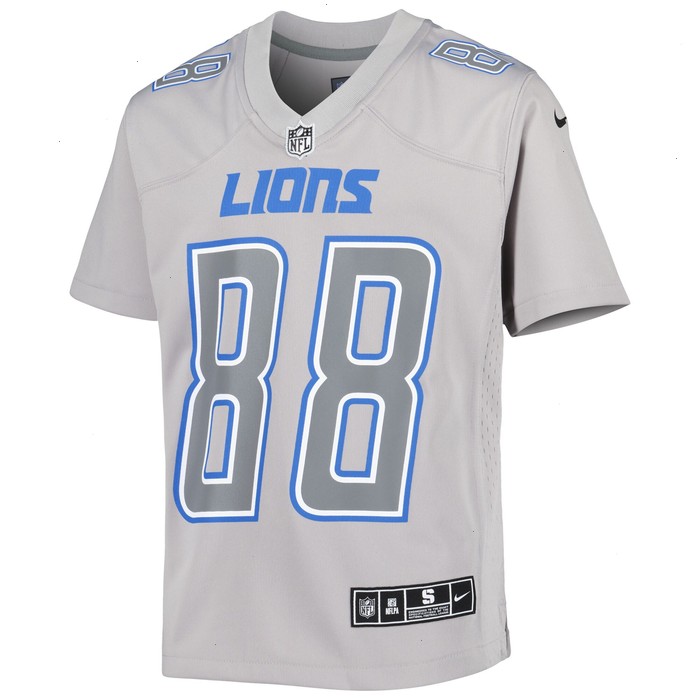 T.J. Hockenson Detroit Lions Nike Youth Atmosphere Game Jersey - Gray