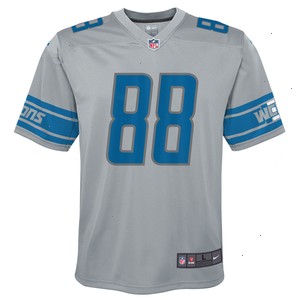 T.J. Hockenson Detroit Lions Nike Youth Inverted Game Jersey - Silver