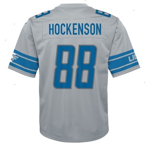 T.J. Hockenson Detroit Lions Nike Youth Inverted Game Jersey - Silver