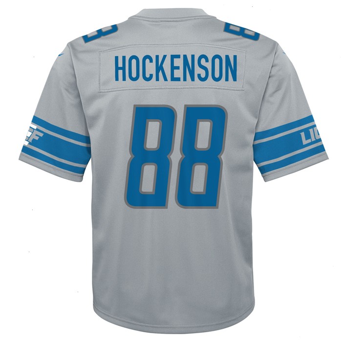 T.J. Hockenson Detroit Lions Nike Youth Inverted Game Jersey - Silver